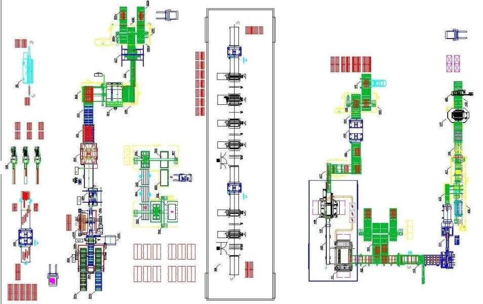 Sistemas de Automatización - Lines for automation systems - planta para producción de parquet de 2 capas